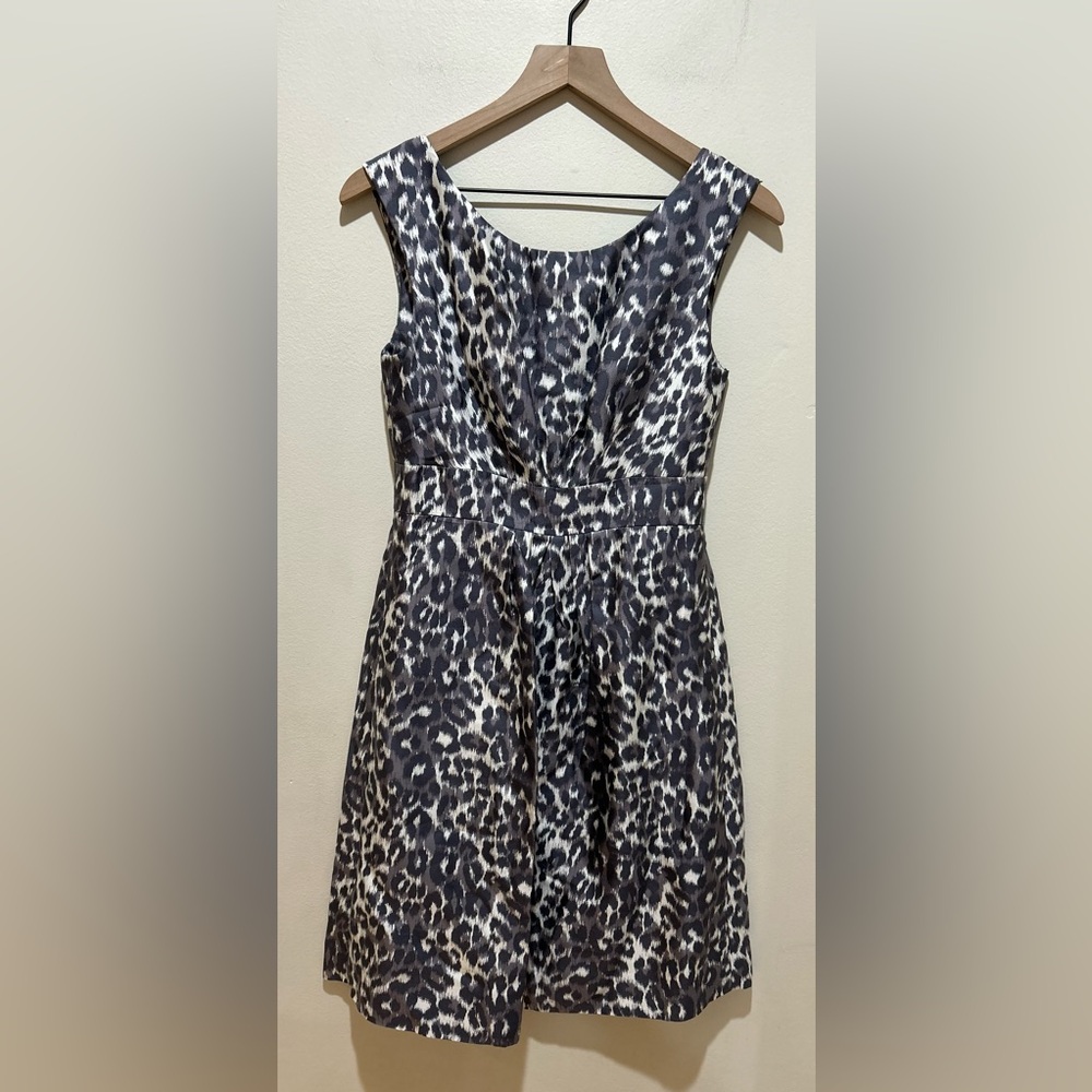 Kate Spade Look For The Silver Lining Leopard Print Silk Dress - Women’s Size 2